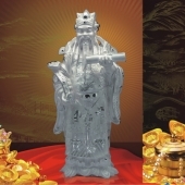 祿星純銀擺件、純銀祿星降臨、祿星純銀工藝品擺件