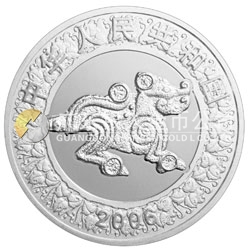 2006中國丙戌（狗）年生肖紀念幣1公斤圓形銀質(zhì)紀念幣