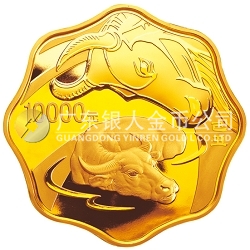 2009中國(guó)己丑（牛）年1公斤梅花形紀(jì)念金幣