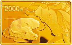 2009中國己丑（牛）年5盎司長方形紀(jì)念金幣