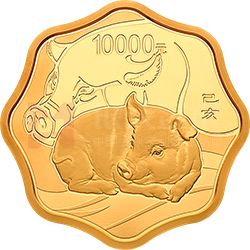 2019中國己亥（豬）年金銀紀(jì)念幣1公斤梅花形金質(zhì)紀(jì)念幣