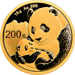 2019版熊貓金銀紀(jì)念幣15克圓形金質(zhì)紀(jì)念幣