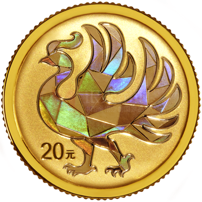 中華傳統(tǒng)瑞獸2克金質(zhì)紀念幣（鳳凰）